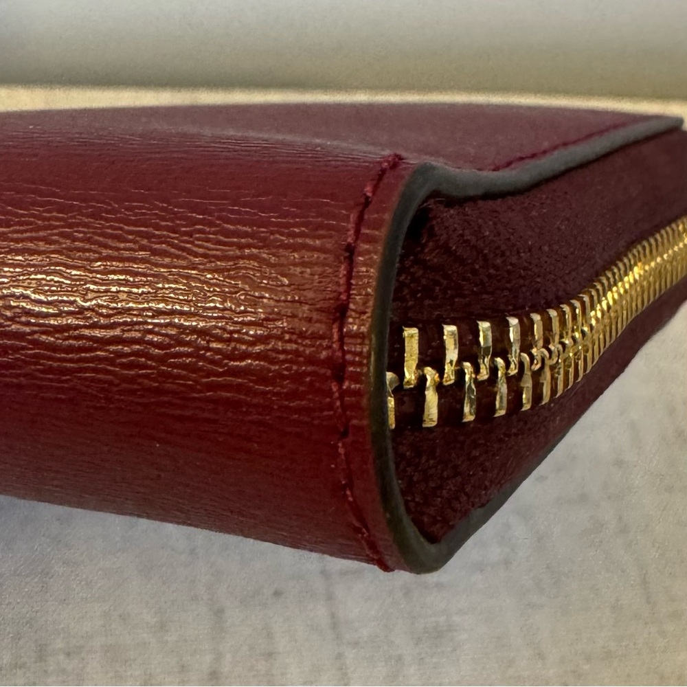 Tory Burch Burgundy Robinson Wristlet Wallet - Picture 7 of 10